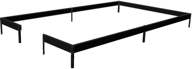 Fundament für Juliana Gewächshaus Compact 6,6 m² in Schwarz aus Stahl - Bild 1