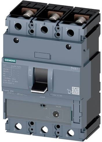 Siemens 3VA1220-6MH32-0AA0 Leistungsschalter in Grau mit einem Einstellbereich von bis zu 200A und einer Schaltspannung von 690V AC - Bild 1