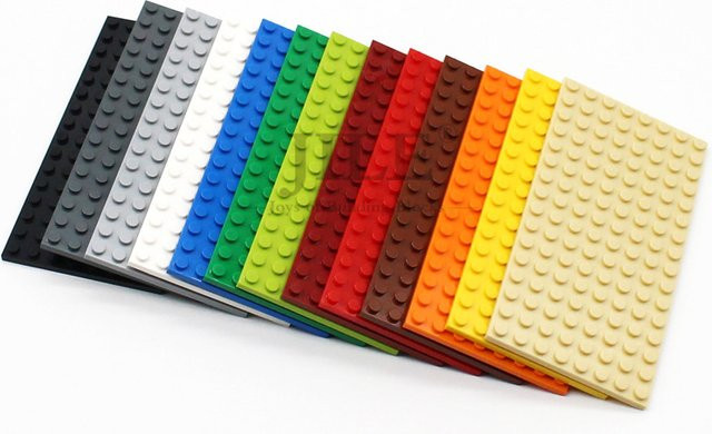 jile DIY Basis Dünne Platte 8x16 92438 Punkte MOC Bausteine Ziegel, 5-teiliges Set, Bunt / Mehrfarbig, Kunststoff - Bild 1
