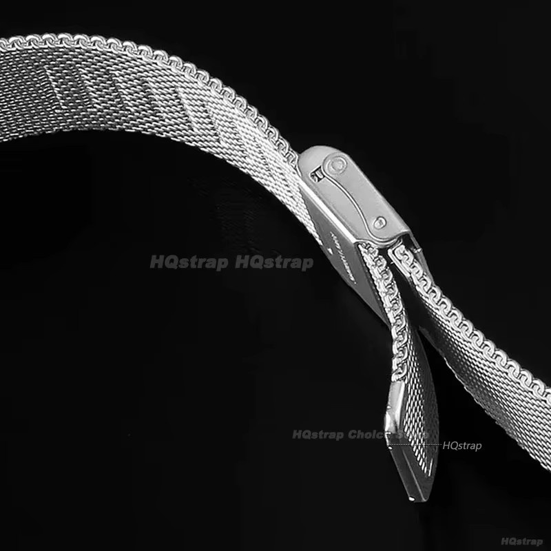 HQstrap Uhrenarmband Edelstahl, Mesh, Silber, Unisex - Bild 4