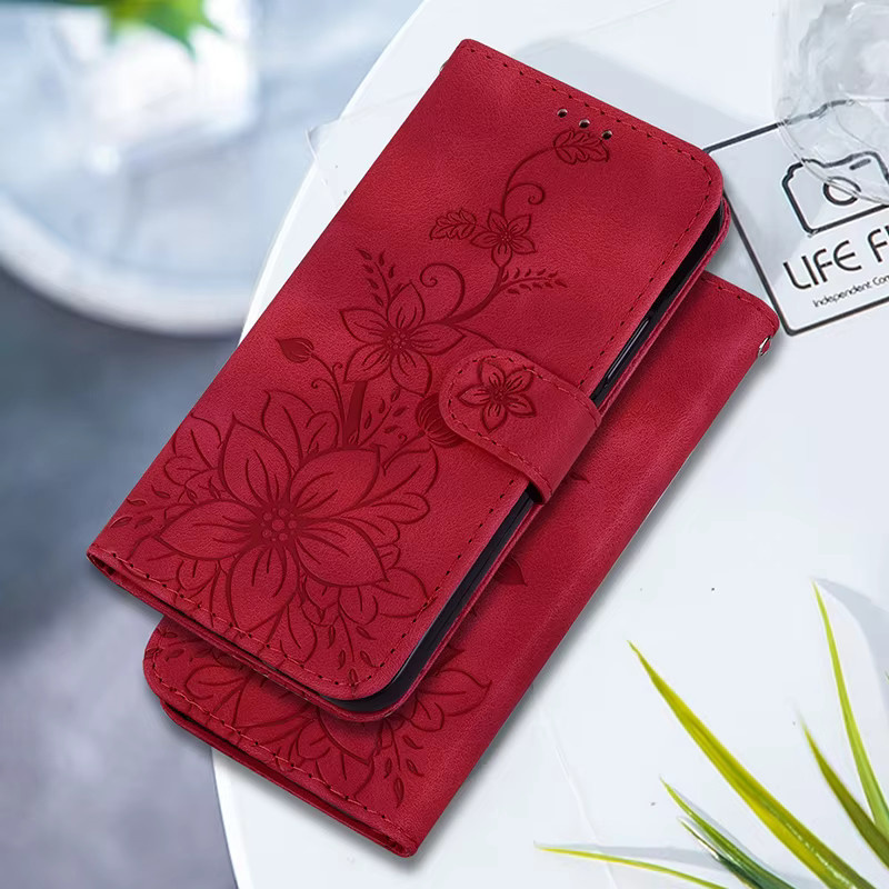Magnetische Leder-Brieftaschen-Schutzhülle für OPPO Realme Narzo 50 50i 50A 30 20 10A 20A N53 N55 Prime Pro 5G in Blau und Rot - Bild 3