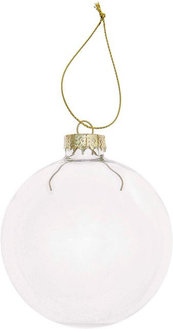 Rico Design Glaskugel Baumschmuck einfarbig Klar Transparent Durchmesser: 8 cm - Bild 1