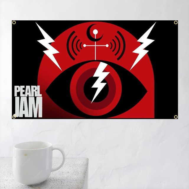 JMG Household Supplies Pearl Jam Wandteppich aus Polyester mit Digitaldruck als Wandkunst für Schlafzimmer und Außenbereich, B: 60 cm, H: 90 cm - Bild 1