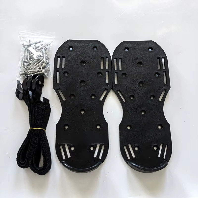 BEILU Spikeschuhe in Schwarz für Epoxidböden mit 28mm Nägeln und Nagelschuhe für Rasen und Garten mit 45mm Nägeln zur Bodenbelüftung - Bild 4