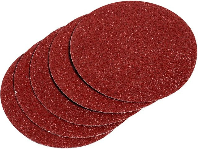 LUX-TOOLS Haftschleifauflagen ungelocht für Winkelschleifer, Durchmesser: 115 mm, Körnung: K 40, Farbe: Rot - Bild 1