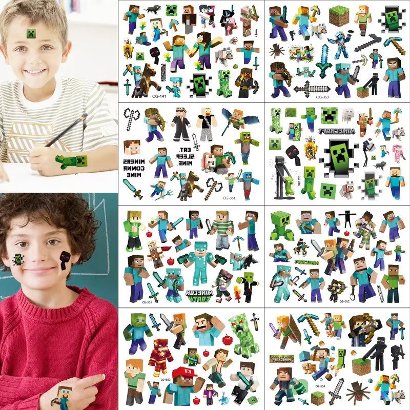 GAGAGIRL Tattoo-Aufkleber Set My World in Multicolour mit Pixel- und Cartoon-Motiven - Bild 4
