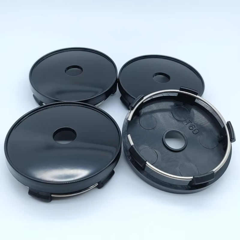 4 Stück Universal Auto Radnabenmittenkappen ohne Logo in Schwarz, Durchmesser: 60 mm - Bild 2