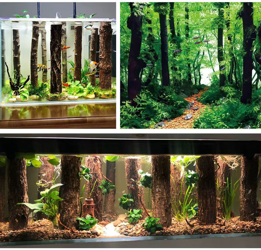 Aquarium Dekoration aus Kunstharz in Braun als Simulation von sinkendem Holz und Baumstamm für die Landschaftsbau Gestaltung in deinem Wasserglas oder Regenwald-Aquarium - Bild 5