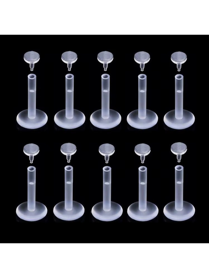 Bioflex Piercing Labret Ring, Acryl, Klar - Bild 4