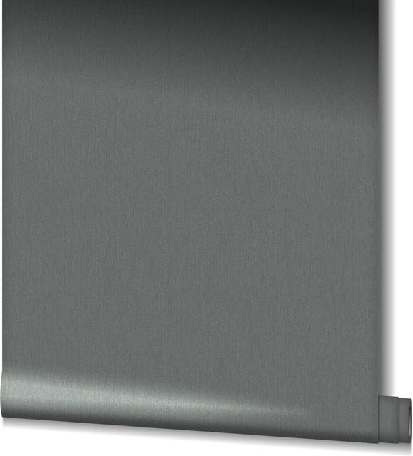 Marburg Vliestapete GZSZ Textiloptik Uni Schwarz FSC Breite: 0,53 m, Länge: 10,05 m - Bild 1