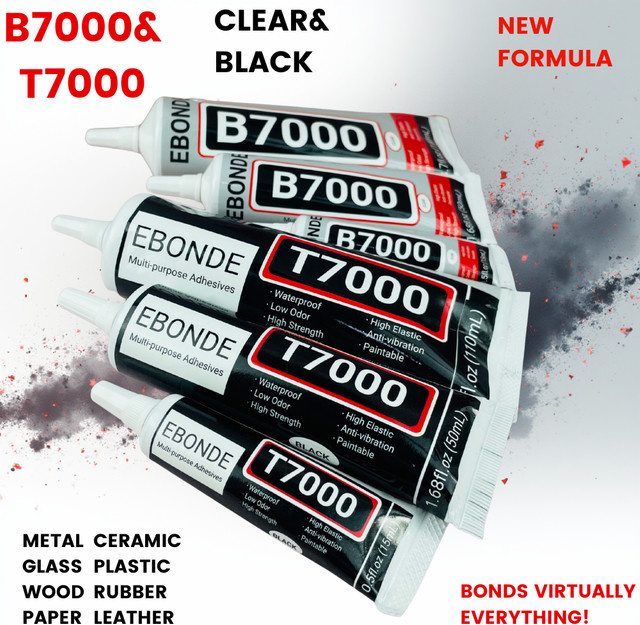 EBONDE Flüssigkleber B7000 und T7000 für Reparaturen und Handwerk, transparent, 15 ml, 50 ml oder 110 ml - Bild 1