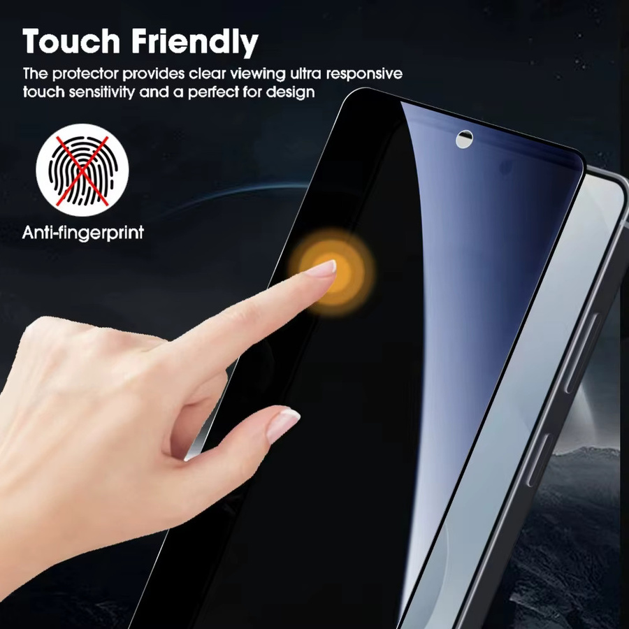 Samsung Privatsphäre-Displayschutz Anti-Spionage Panzerglas für S24 Ultra S24 Plus S24FE S24 S25 Ultra S26 Ultra A57 transparent - Bild 4