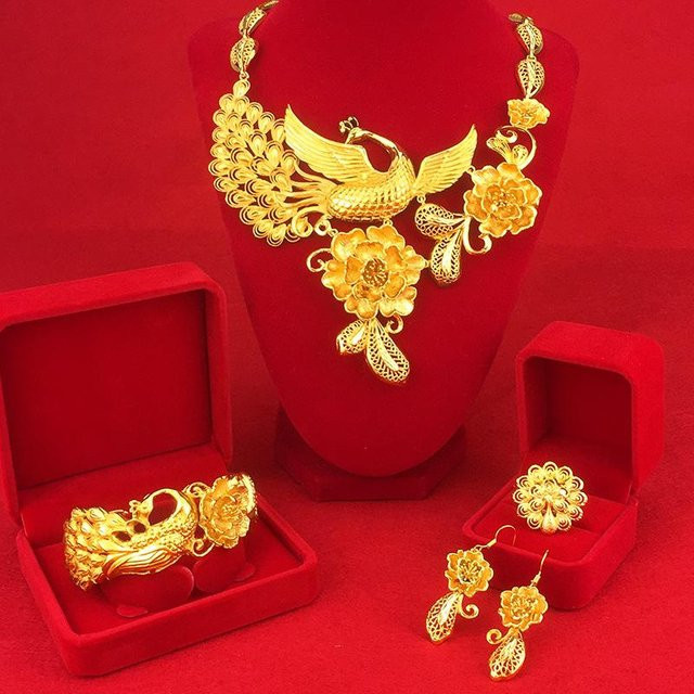 Hochzeitsschmuck Messing, Gold, Damen - Bild 1