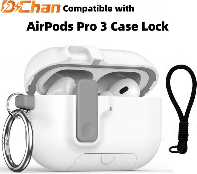 Apple AirPods Pro 3 Schutzhülle mit Schlüsselanhänger in Sandstein-Design, Anti-Verlust Case für Männer und Frauen - Bild 1