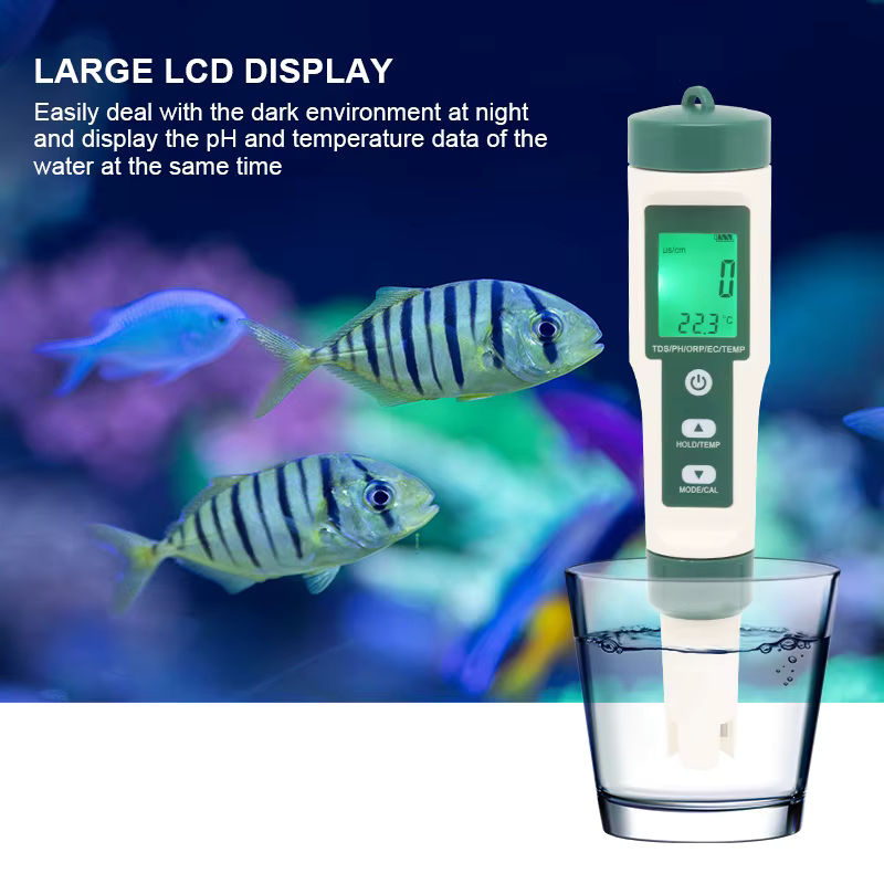 LPPCOLTD 10-in-1 Wasserqualitätsmonitor Tester für PH, TDS, EC, Salz, Temperatur, S.G, ORP, H2, Fruchtbarkeit und Widerstand für Pools, Trinkwasser und Aquarien - Bild 3