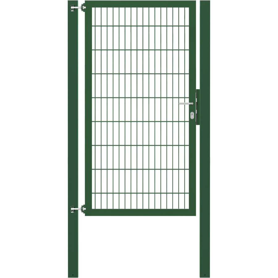 Einzeltor Flexo Plus in Grün mit Pfosten aus Stahl, Breite: 100 cm, Höhe: 180 cm, Pfosten B/T: 80 x 80 cm - Bild 2