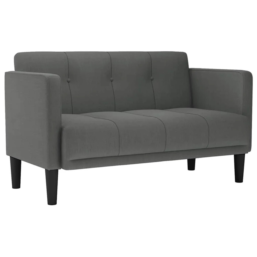 vidaXL Zweisitzer-Sofa in Grau mit Stoffbezug und Armlehnen, B/T/H: 124 x 74,5 x 67 cm - Bild 2