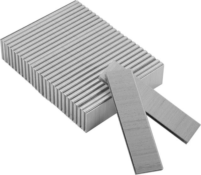 STAHLWERK Heftklammern Typ 90 aus verzinktem Stahl in Silber, B/H: 125 x 10 mm mit 32 mm Klammerlänge, 5000er Set - Bild 1
