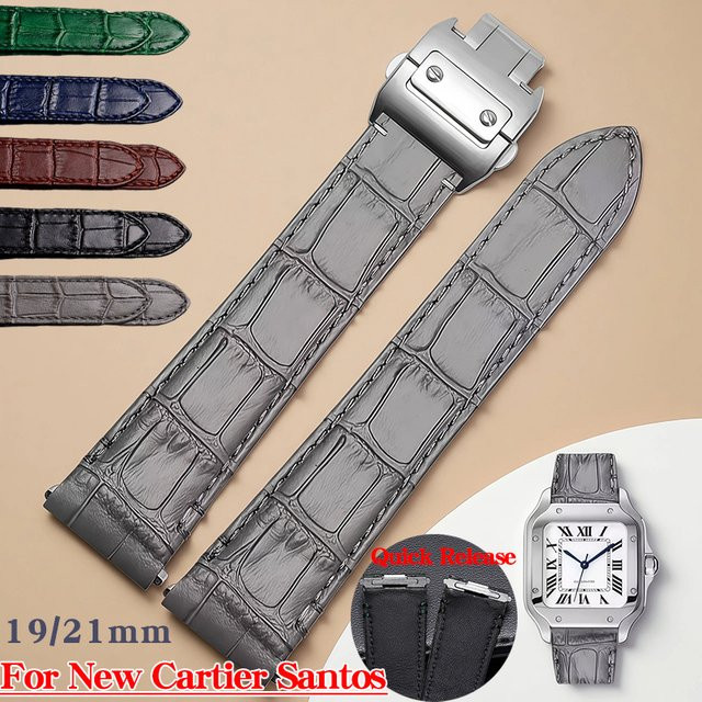 Cartier Uhrenarmband Leder, Faltschließe, 19mm 21mm, Unisex - Bild 1