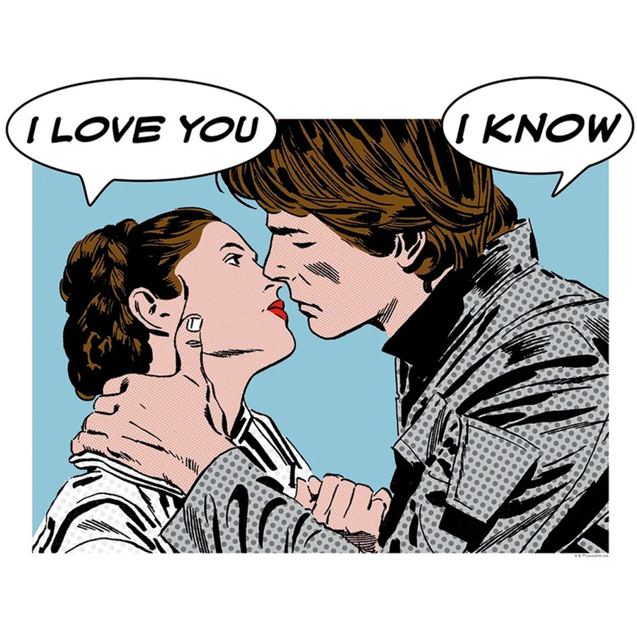 Komar Star Wars Wandbild Leia und Han in Multicolor, B: 50 cm, H: 40 cm - Bild 2