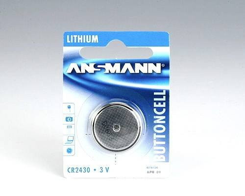Ansmann Lithium Knopfzelle CR2430 3V mit 300 mAh in Silber - Bild 1
