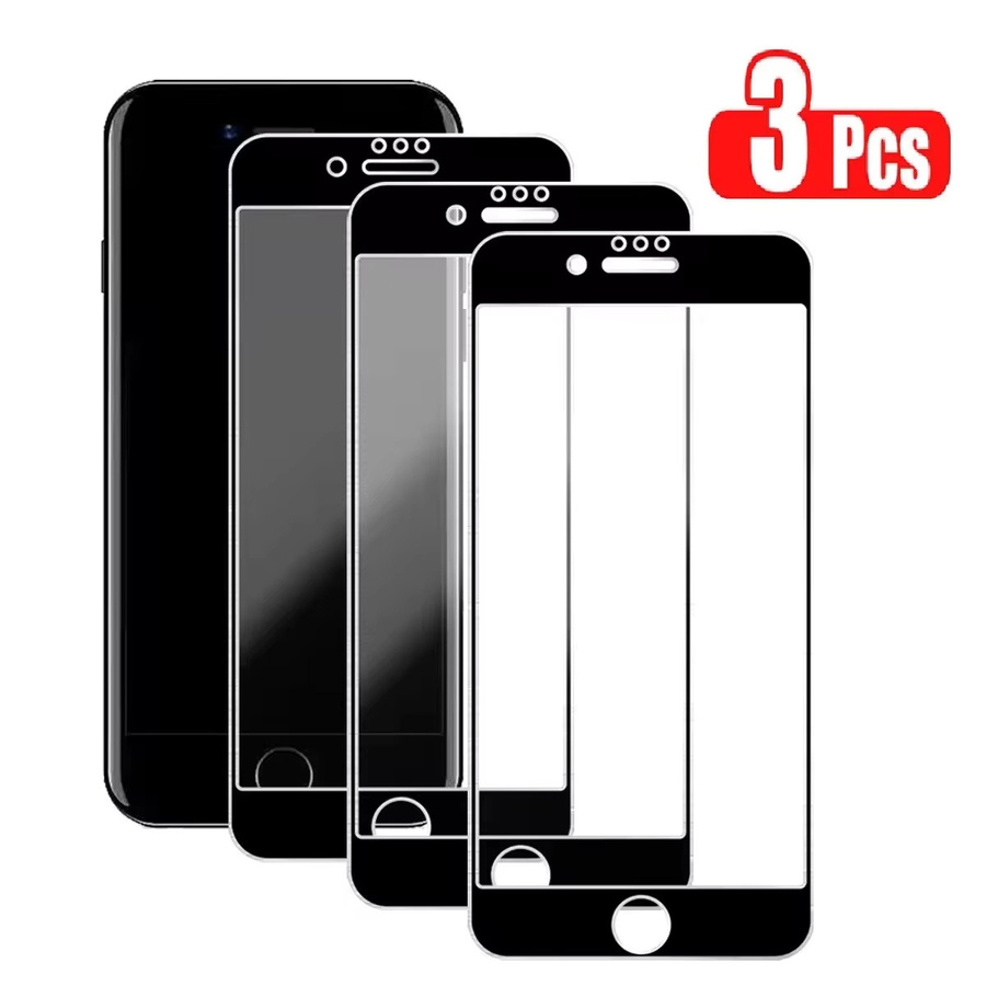 3er-Set gehärtetes Glas Displayschutz in Schwarz für Apple iPhone 7, 8, 6 und 6s Plus - Bild 6