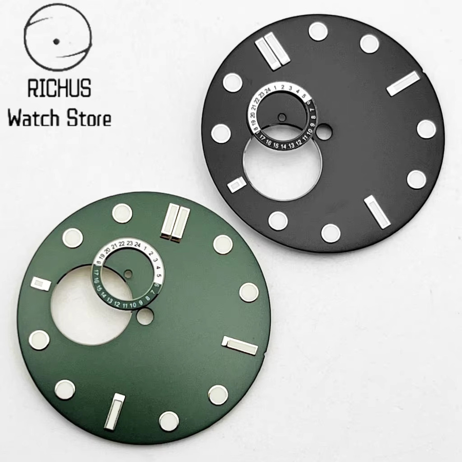 RICHUS Uhrenzubehör, Zifferblatt, 32 mm, dunkelblau, NH39 Automatikwerk - Bild 3