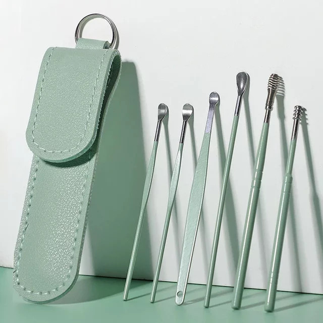 vvocci Ohrenreinigungsset aus Edelstahl, 6-teilig, Unisex - Bild 1