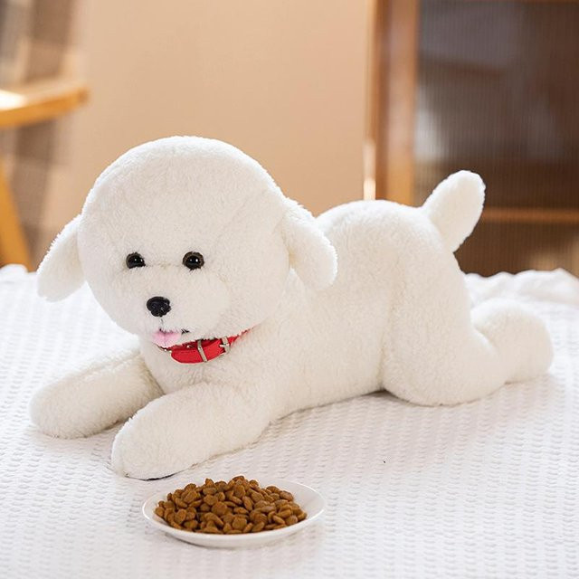Bai Fen Bai dolls and toys Bichon Welpen Puppe Plüschtier, Weiß - Bild 1
