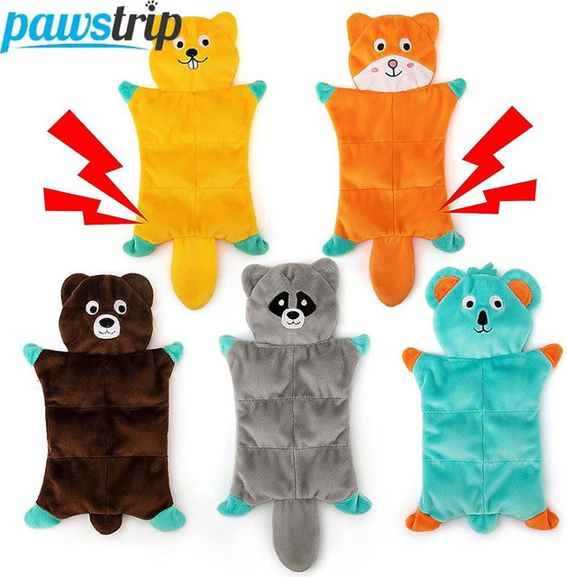 pawstrip Quietschendes Spielzeug in Tierform, Plüsch-Haustierspielzeug - Bild 1