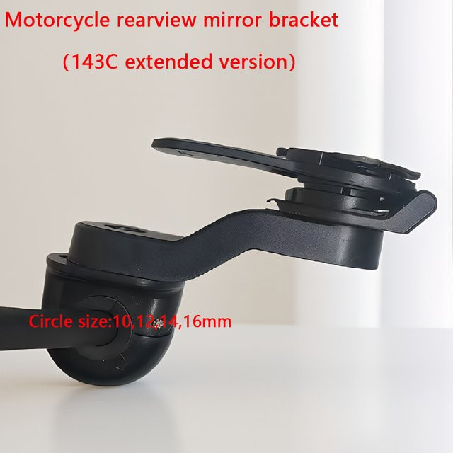 Motorrad-Handyhalterung mit 360 Grad Drehung und Vibrationsdämpfung, abnehmbarer Ständer für den Rückspiegel zur Navigation, in Schwarz oder Blau - Bild 1