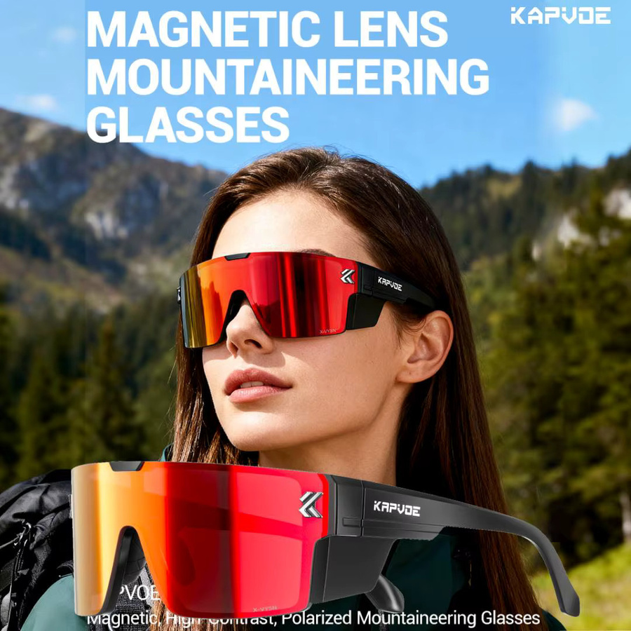 Kapvoe Glacier Sonnenbrille, Vollrand, Schwarz, Unisex, polarisiert - Bild 2