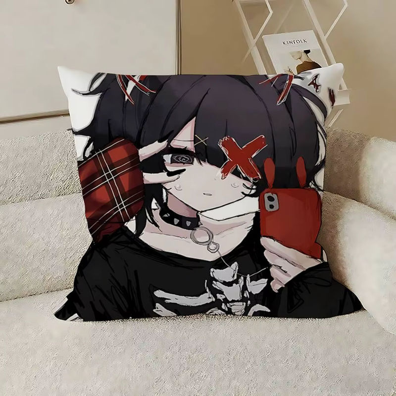 KAngel Ame-Chan Kissenbezug aus weichem Plüschstoff mit doppelseitigem Druck, quadratisch, B/B/B: 40 x 40 x 40 cm, mehrfarbig - Bild 3