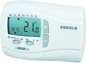 Eberle Uhrenthermostat Funksender INSTAT + 868 in Weiß mit Display und Kindersicherung zur Wandmontage - Bild 1