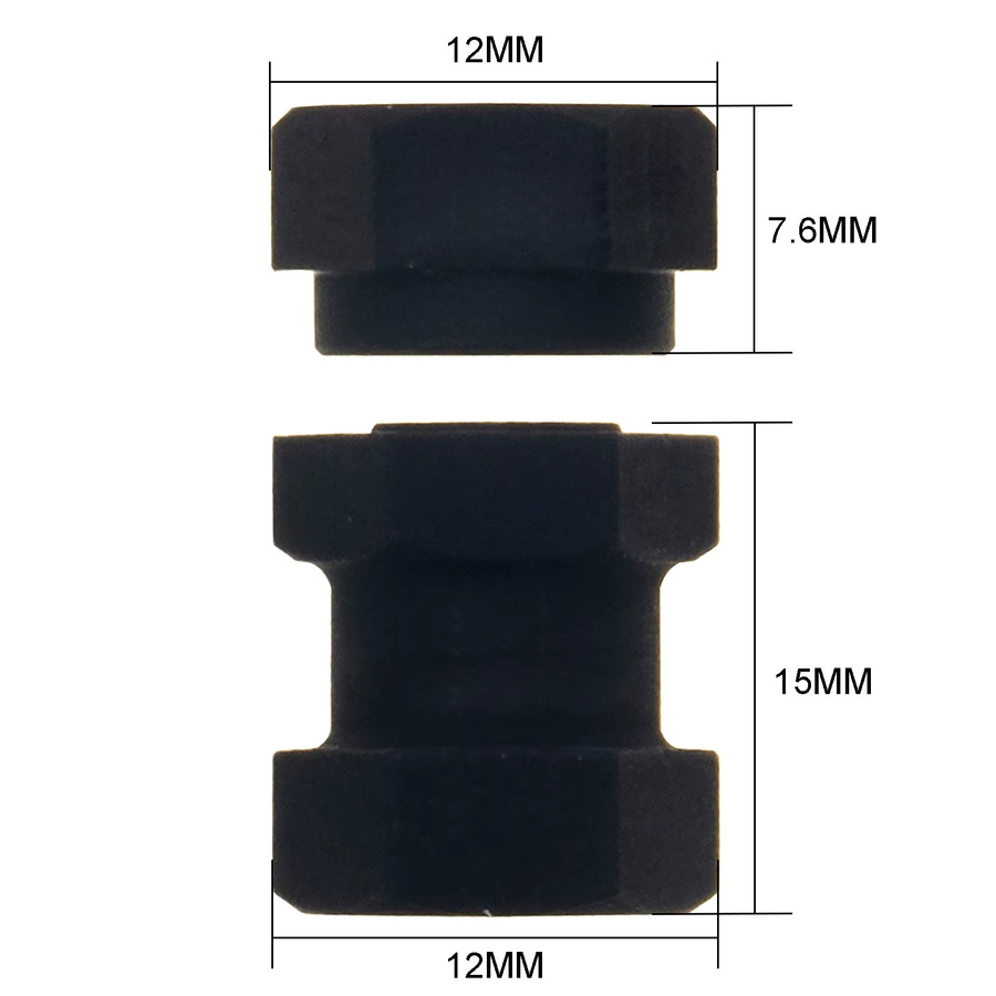 Tamiya Grasshopper 12mm Aluminium Sechskant-Adapter Felgen-Kombination, Zubehör, Schwarz, Metall - Bild 2