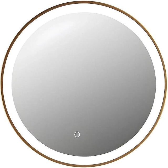 Vente-unique Badspiegel Numea mit LED und Touch-Funktion, rund, Goldfarben, Durchmesser: 60 cm - Bild 1