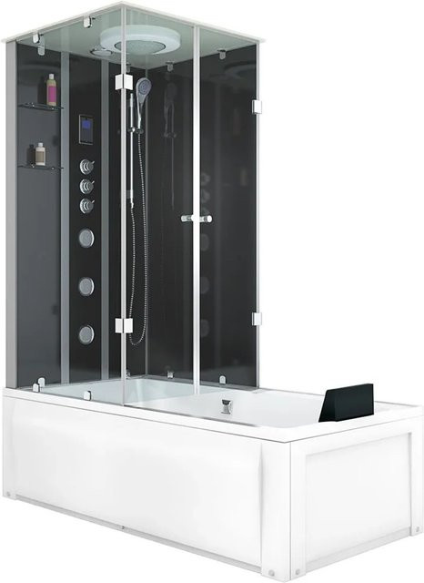 AcquaVapore Whirlpool Dusche Kombination K05-R33-WP-EC mit Regendusche, Handbrause, Thermostat und Bodyjets, B/T/H: 90 x 90 x 180 cm - Bild 1