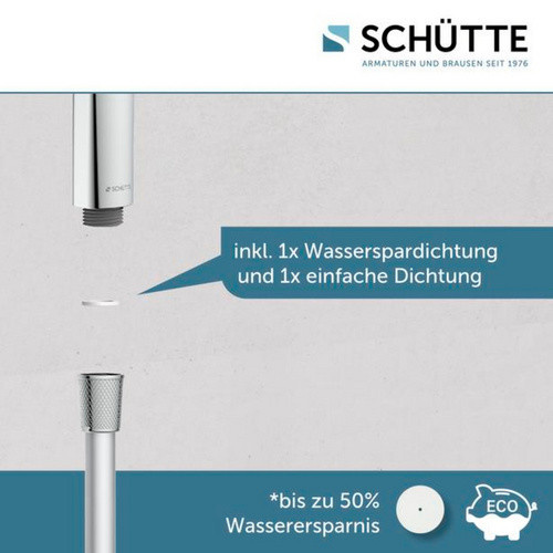 Schütte Handbrause Ravenna Chrom Silber mit Jet-Strahl und Wasserersparnis - Bild 3