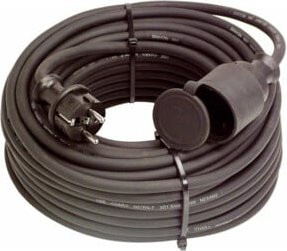 as-Schwabe Gummi-Kabelverlängerung H07RN-F3G1,5 in Schwarz, 50 m, IP44 - Bild 1