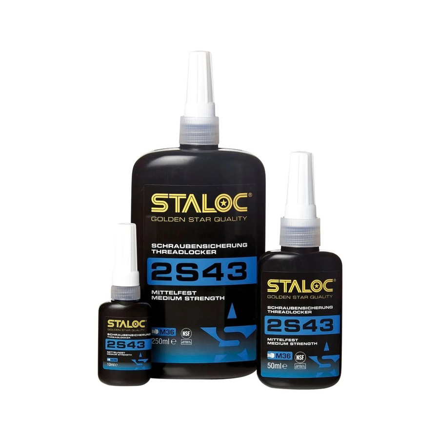Staloc Schraubensicherung 2S45 Mittelfest Blau bis M80 50 ml - Bild 2