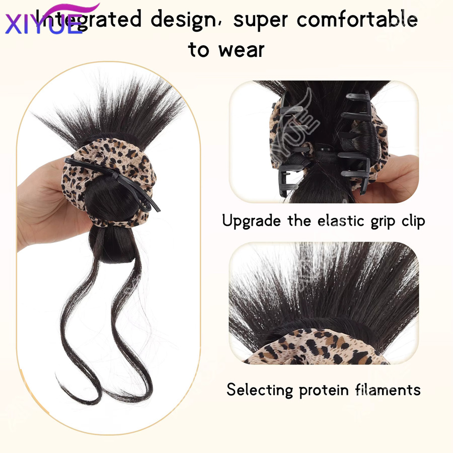 XIYUE Synthetischer Haarknoten mit Leopardenmuster, Unisex - Bild 3