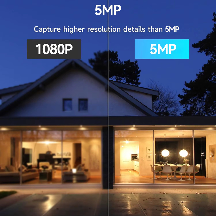 PEGATAH O-Kam Pro WLAN IP Sicherheitskamera mit 5MP Auflösung, PTZ, 5-fach Zoom, Tracking, Zwei-Wege-Audio und HD-Nachtsicht in Weiß - Bild 2