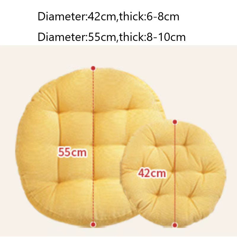 Inyahome Rundes Bodenkissen aus Cord für Meditation und Yoga, Grün - Bild 1