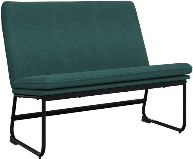vidaXL Sitzbank Dunkelgrün aus Stoff mit Metallgestell B: 100 cm, T: 75 cm, H: 76 cm - Bild 1