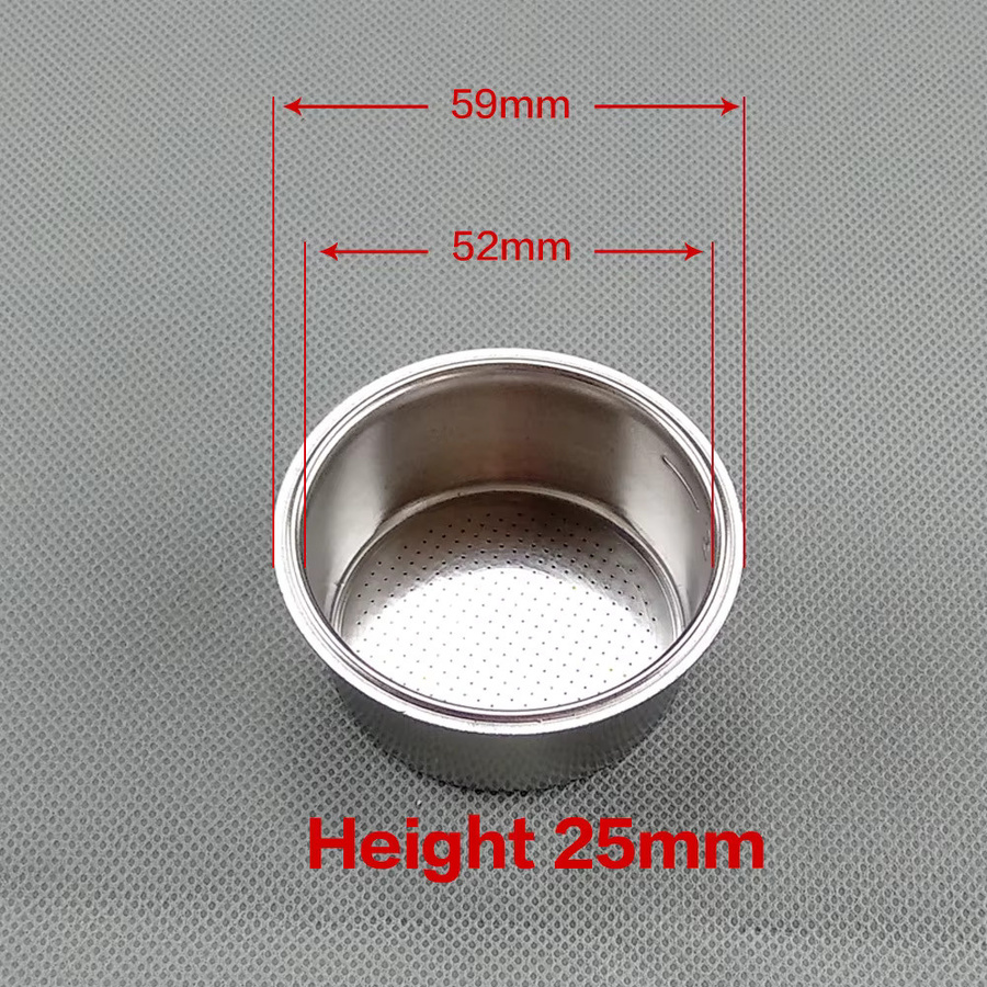 YUAN-ECT Kaffeefilter Korb aus Edelstahl für Espresso, 51 mm, Silber - Bild 2