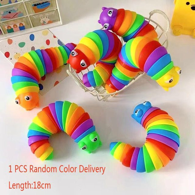 3D-Schnecken-Fidget-Spielzeug, Bunte Schnecke, Gelenkig, Flexibel, Alle Altersstufen - Bild 1