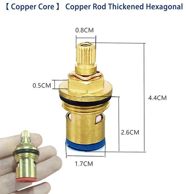 Shenchou Universal Ersatz Tap Innenventil aus Messing in Gold für Küche und Badezimmer A6 - Bild 1