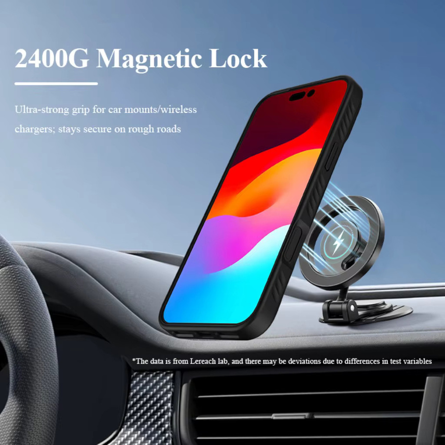 SZMUGUA Magnetische Handyhülle mit unsichtbarem Ständer für iPhone 17 Air, 17e, 16e, 16, 15 Pro Max in Schwarz und Blau - Bild 2