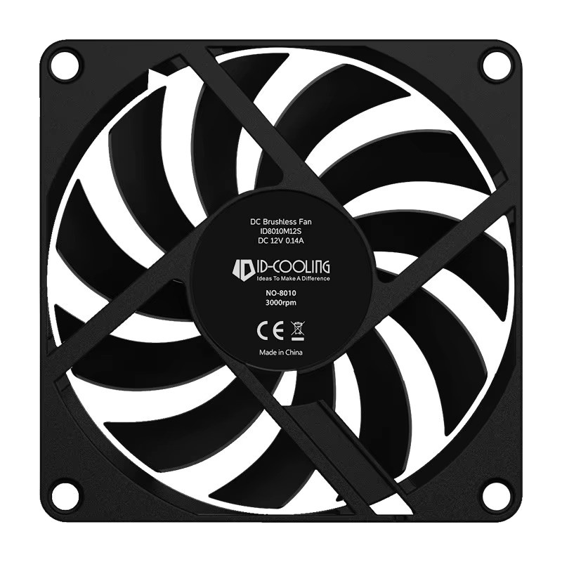 ID-COOLING NO-8010-PWM Gehäuselüfter Schwarz, 80 mm, Dicke: 1 cm, PWM-gesteuert - Bild 2