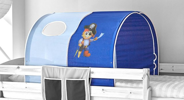 TiCAA Tunnel für Hoch- und Etagenbetten aus Baumwolle in Blau - Bild 1